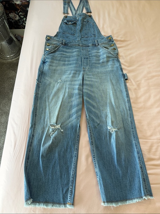 Pilcro Denim - Pilcro Anthropologie Women's Blue Distressed Denim Overalls